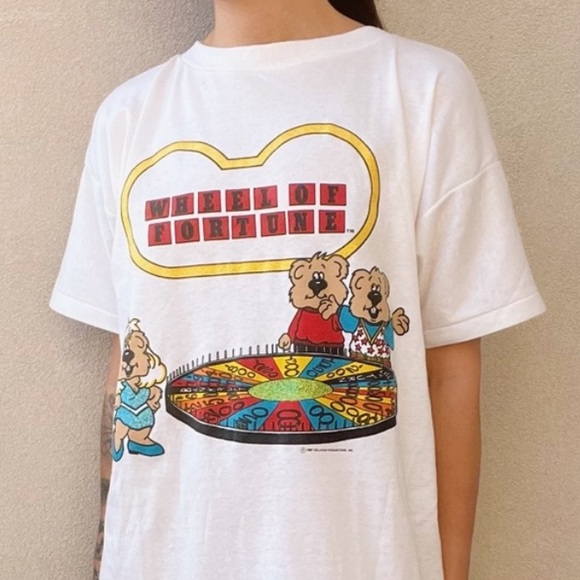 ‘87 Wheel of Fortune 🔮 Vintage B.J. Frog Sleep Tee - Picture 2 of 5